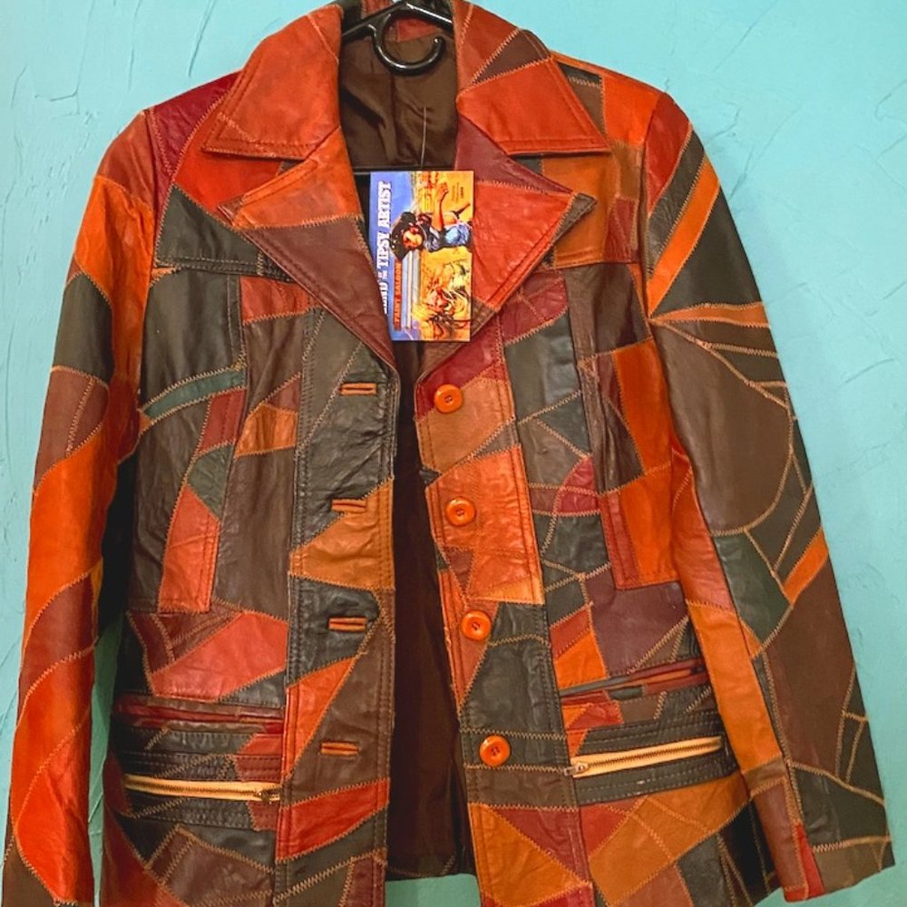 Vintage Leather Patchwork Jacket